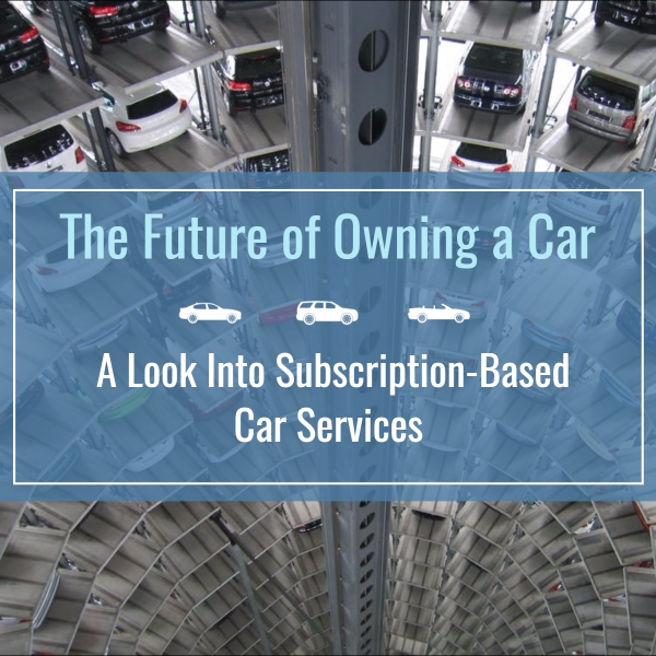 An inforgraphic cover on subscription-based car services