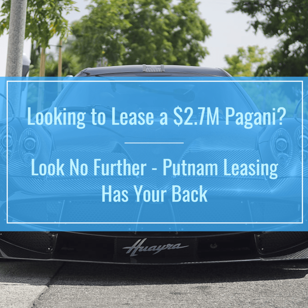 An inforgraphic cover on leasing a Pagani